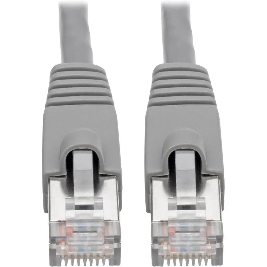 EATON Tripp Lite Cat6a Snagless Shielded STP Network Patch Cable 10G Certified, PoE, Gray RJ45 M/M 10ft 10' - Category 6a for Network Device, Switch, Modem, Router, Hub, Patch Panel, VoIP Device, Camera - 1 - N262-010-GY