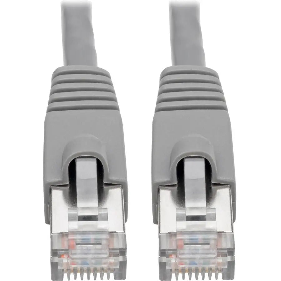 EATON Tripp Lite Cat6a Snagless Shielded STP Network Patch Cable 10G Certified, PoE, Gray RJ45 M/M 14ft 14' - Category 6a for Network Device, Switch, Modem, Router, Hub, Patch Panel, VoIP Device, Camera - 1 - N262-014-GY