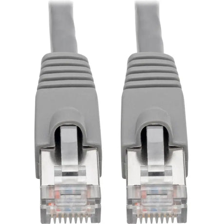 EATON Tripp Lite Cat6a Snagless Shielded STP Network Patch Cable 10G Certified, PoE, Gray RJ45 M/M 14ft 14' - Category 6a for Network Device, Switch, Modem, Router, Hub, Patch Panel, VoIP Device, Camera - 1 - N262-014-GY
