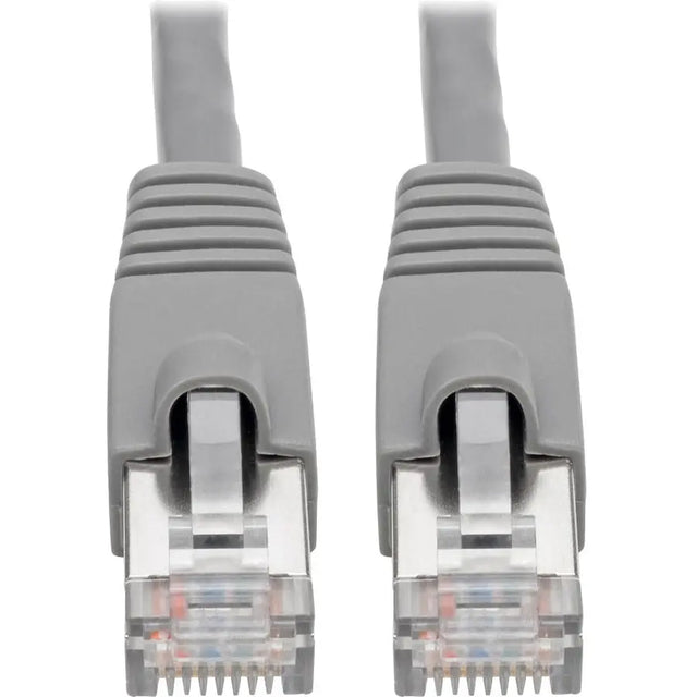 EATON Tripp Lite Cat6a Snagless Shielded STP Network Patch Cable 10G Certified, PoE, Gray RJ45 M/M 14ft 14' - Category 6a for Network Device, Switch, Modem, Router, Hub, Patch Panel, VoIP Device, Camera - 1 - N262-014-GY
