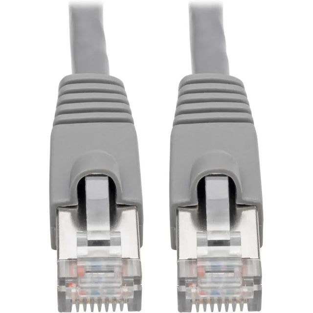 EATON Tripp Lite Cat6a Snagless Shielded STP Network Patch Cable 10G Certified, PoE, Gray RJ45 M/M 1ft 1' - Category 6a for Network Device, Switch, Modem, Router, Hub, Patch Panel, VoIP Device, Camera - 1.2 - N262-001-GY
