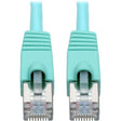 EATON Tripp Lite Cat6a Snagless Shielded STP Patch Cable 10G, PoE, Aqua M/M 10ft - 7 ft Category 6a Network Cable for Network Device, Workstation, Switch, Hub, Patch Panel, Router, Modem, VoIP Device, Surve...  - N262-010-AQ