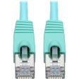 EATON Tripp Lite Cat6a Snagless Shielded STP Patch Cable 10G, PoE, Aqua M/M 1ft - 1 ft Category 6a Network Cable for Network Device, Workstation, Switch, Hub, Patch Panel, Router, Modem, VoIP Device, Survei...  - N262-001-AQ