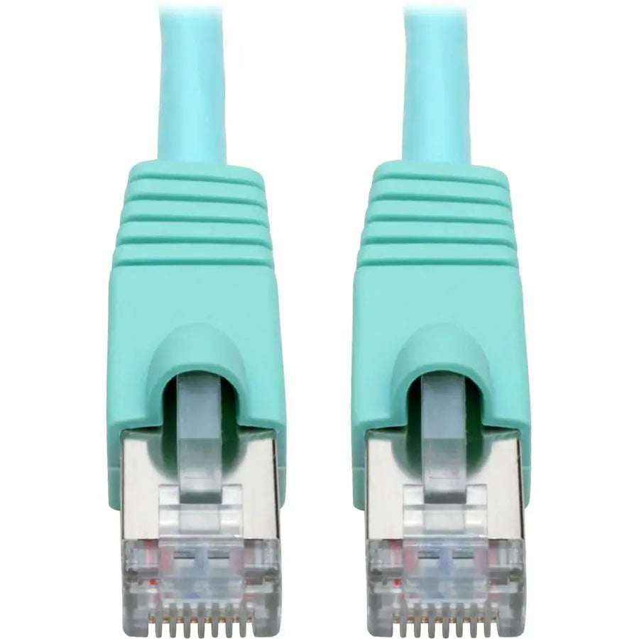 EATON Tripp Lite Cat6a Snagless Shielded STP Patch Cable 10G, PoE, Aqua M/M 20ft - 20 ft Category 6a Network Cable for Network Device, Workstation, Switch, Hub, Patch Panel, Router, Modem, VoIP Device, Surv...  - N262-020-AQ