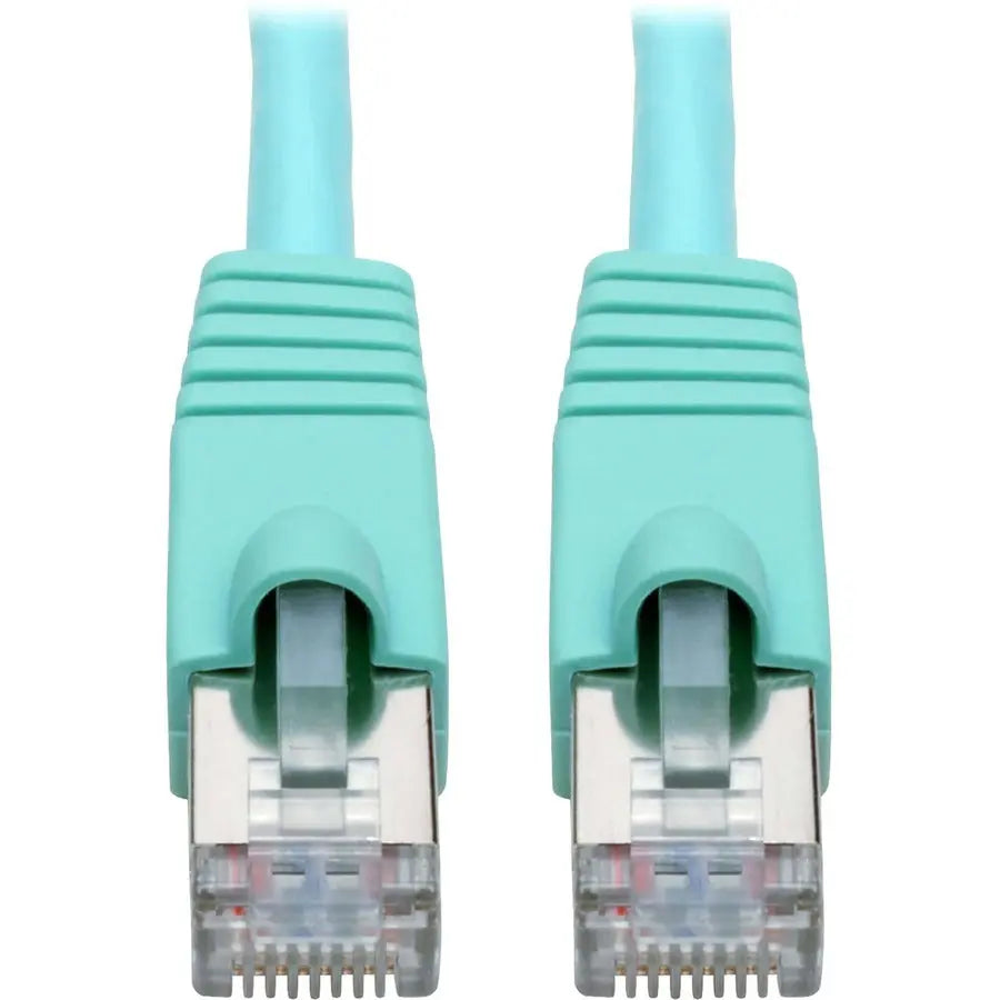EATON Tripp Lite Cat6a Snagless Shielded STP Patch Cable 10G, PoE, Aqua M/M 7ft - 7 ft Category 6a Network Cable for Network Device, Workstation, Switch, Hub, Patch Panel, Router, Modem, VoIP Device, Survei...  - N262-007-AQ