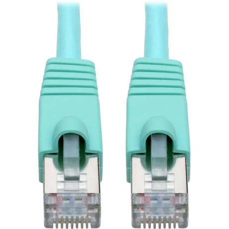 EATON Tripp Lite Cat6a Snagless Shielded STP Patch Cable 10G, PoE, Aqua M/M 7ft - 7 ft Category 6a Network Cable for Network Device, Workstation, Switch, Hub, Patch Panel, Router, Modem, VoIP Device, Survei...  - N262-007-AQ