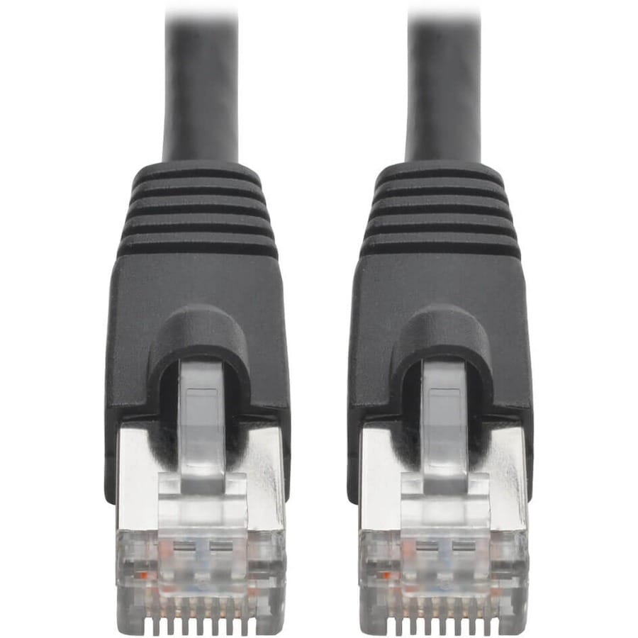EATON Tripp Lite Cat6a Snagless Shielded STP Patch Cable 10G, PoE, Black M/M 1ft - Category 6a for Network Device, Switch, Modem, Router, Hub, Patch Panel, VoIP Device, Camera - 1.25 GB/s - Patch Cable - 1 ...  - N262-001-BK
