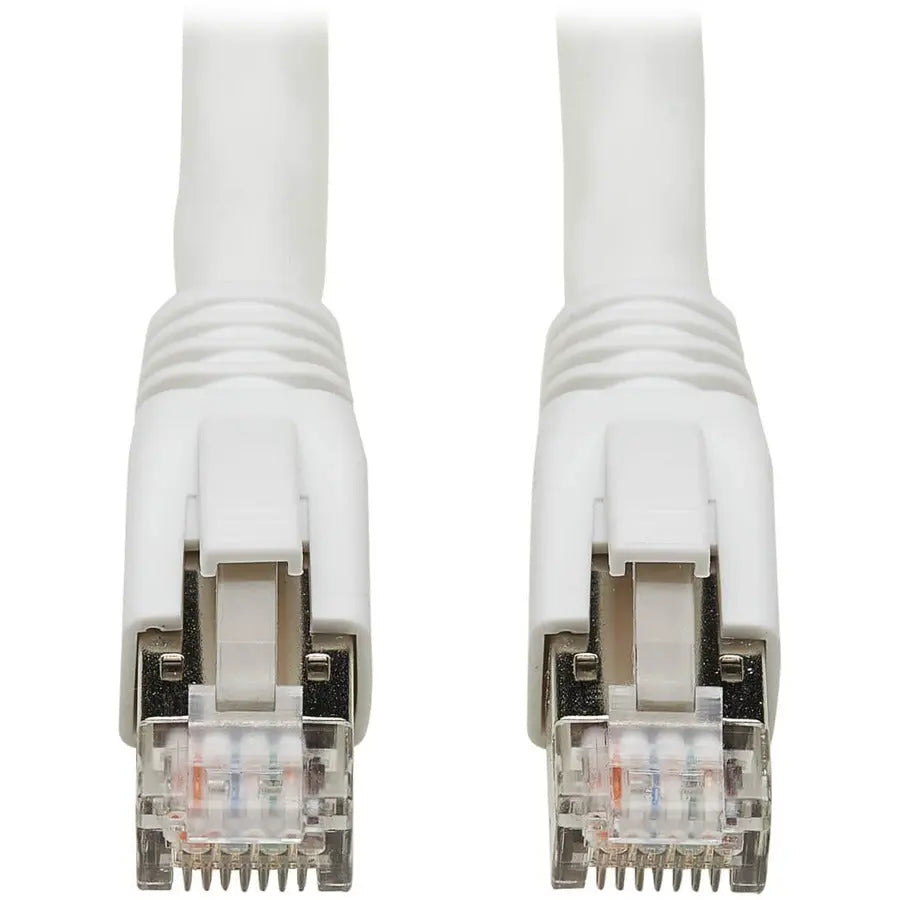 EATON Tripp Lite Cat8 Patch Cable 25G/40G Certified Snagless M/M PoE White 40ft - 40 ft Category 8 Network Cable for Network Device, Digital Signage Player, VoIP Device, Security Camera, Patch Panel, Workst...  - N272-040-WH
