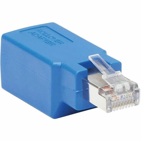 EATON Tripp Lite Cisco Serial Console Rollover Adapter (M/F) - RJ45 to RJ45, Shielded, Blue - 1 x RJ-45 Network Male - 1 x RJ-45 Network Female - Blue - N034-001-SH