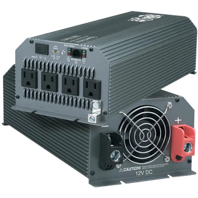 EATON Tripp Lite Compact Inverter 1000W 12V DC to 120V AC 4 Outlets 5-15R - 12V DC - 120V AC - Continuous Power:1000W