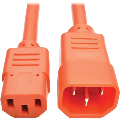 EATON Tripp Lite Computer Power Extension Cord 10A 18 AWG C14 to C13 Orange 6' - For Computer, Scanner, Printer, Monitor, Power Supply, Workstation - 230 V AC Voltage Rating - 10 A Current Rating - Orange - P004-006-AOR