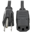 EATON Tripp Lite Computer Power Extension Cord Adapter 13A 16AWG 5-15P to C13 2' - (NEMA 5-15P to IEC-320-C13) 1-ft. - P006-002-13A