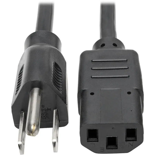 EATON Tripp Lite Computer Power Extension Cord Adapter 13A 16AWG 5-15P to C13 2' - (NEMA 5-15P to IEC-320-C13) 1-ft. - P006-002-13A