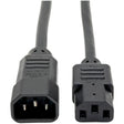 EATON Tripp Lite Computer Power Extension Cord Adapter 13A 16AWG C14 to C13 4ft - 13A, 16AWG (IEC-320-C14 to IEC-320-C13) 4-ft. - P004-004-13A