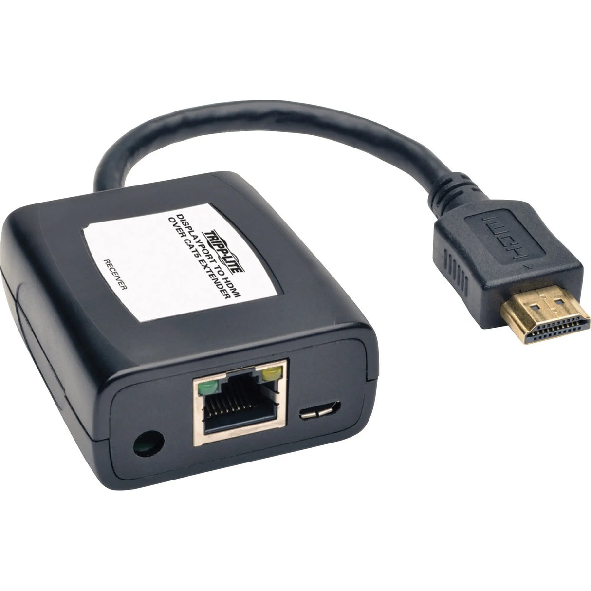 EATON Tripp Lite Display Port to HDMI Over Cat5/6 Video Extender Transmittor & Receiver - 1 Input Device - 1 Output Device - 150 ft Range - 2 x Network (RJ-45) - 2 x USB - 1 x HDMI Out - DisplayPort - Full  - B150-1A1-HDMI