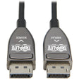 EATON Tripp Lite DisplayPort Active Optical Cable (AOC), 8K 60 Hz (M/M), CL3 Rated, Latching Connectors, Black, 15 m (49 ft.) - 49.21 ft Fiber Optic A/V Cable for Audio/Video Device, Digital Signage Player,...  - P580F3-15M-8K6