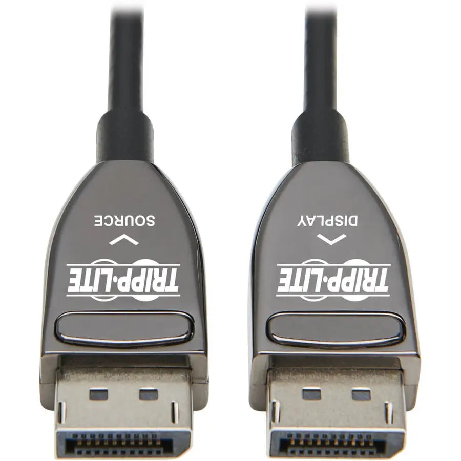 EATON Tripp Lite DisplayPort Active Optical Cable (AOC), 8K 60 Hz (M/M), CL3 Rated, Latching Connectors, Black, 20 m (65 ft.) - 65.62 ft Fiber Optic A/V Cable for Audio/Video Device, Digital Signage Player,...  - P580F3-20M-8K6