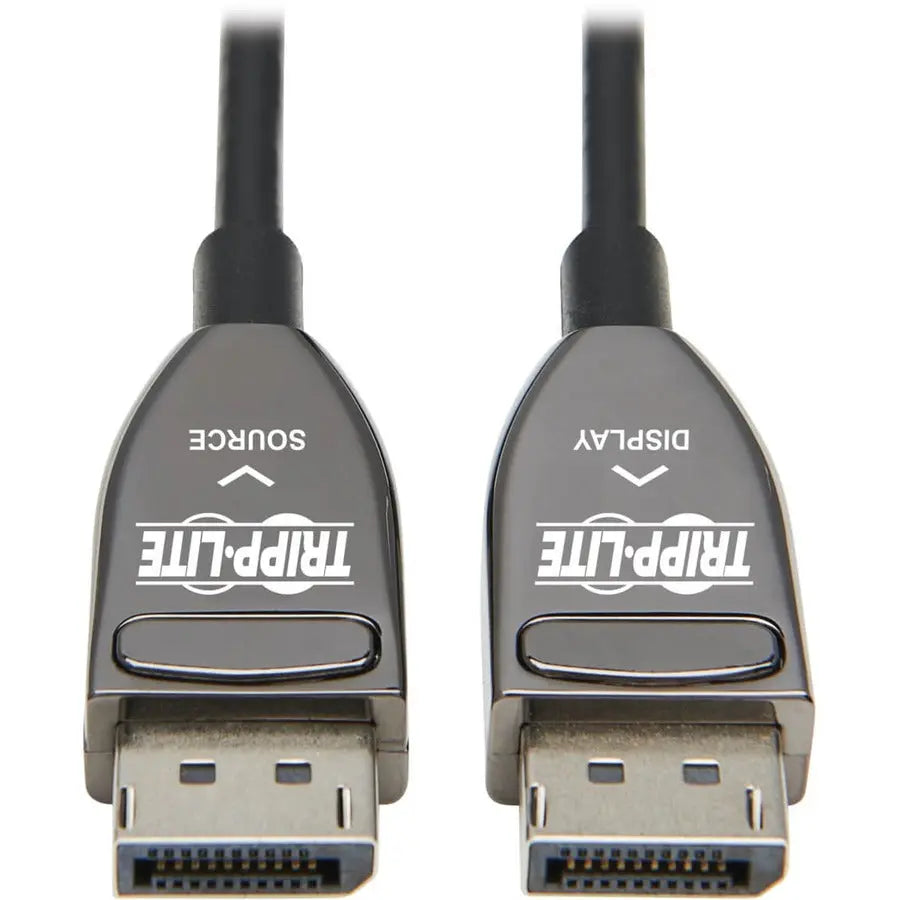 EATON Tripp Lite DisplayPort Active Optical Cable (AOC), 8K 60 Hz (M/M), CL3 Rated, Latching Connectors, Black, 25 m (82 ft.) - 82.02 ft Fiber Optic A/V Cable for Audio/Video Device, Digital Signage Player,...  - P580F3-25M-8K6