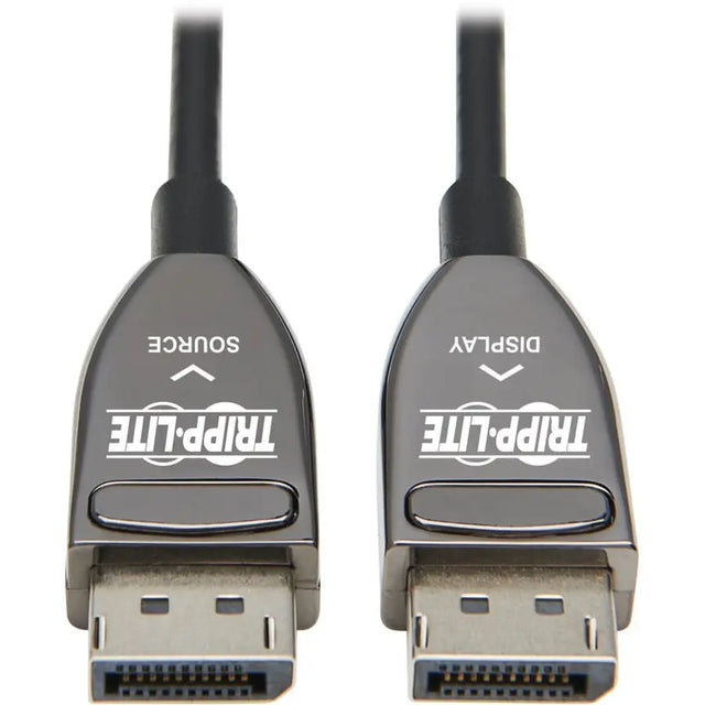 EATON Tripp Lite DisplayPort Active Optical Cable (AOC), 8K 60 Hz (M/M), CL3 Rated, Latching Connectors, Black, 25 m (82 ft.) - 82.02 ft Fiber Optic A/V Cable for Audio/Video Device, Digital Signage Player,...  - P580F3-25M-8K6