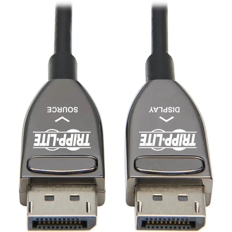 EATON Tripp Lite DisplayPort Active Optical Cable (AOC), 8K 60 Hz (M/M), CL3 Rated, Latching Connectors, Black, 30 m (98 ft.) - 98.43 ft Fiber Optic A/V Cable for Audio/Video Device, Digital Signage Player,...  - P580F3-30M-8K6