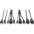Tripp Lite DisplayPort KVM Cable Kit 4K USB 3.5mm 3xM/3xM USB MM DP MM 10ft - 10 ft KVM Cable for KVM Switch, Computer, Monitor - First End: 1 x Mini-phone Male Audio, First End: 1 x DisplayPort Male ...  - P783-010-DPU EATON