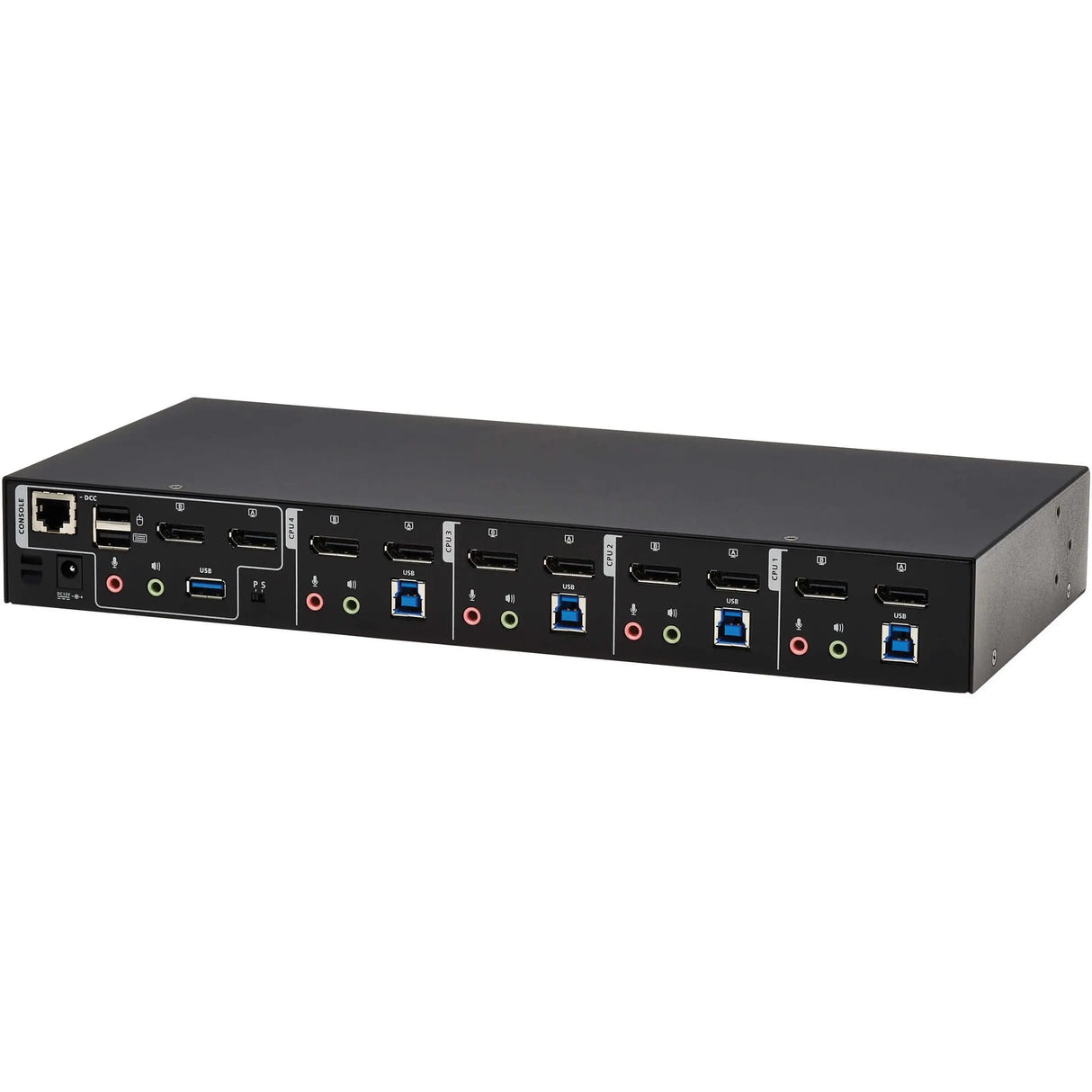 EATON Tripp Lite DisplayPort KVM Switch Dual-Display 4-Port 4K60Hz USB 3.2 Gen 1 - 4 Computer(s) - 1 Local User(s) - 4096 x 2160 - 50 Hz, 60 Hz - 1 x Network (RJ-45) - 8 x USB - Desktop, Rack-mountable - 10...  - B006-DP2UA4