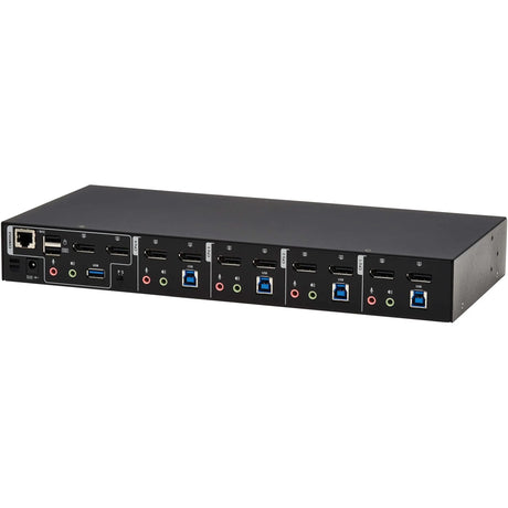 EATON Tripp Lite DisplayPort KVM Switch Dual-Display 4-Port 4K60Hz USB 3.2 Gen 1 - 4 Computer(s) - 1 Local User(s) - 4096 x 2160 - 50 Hz, 60 Hz - 1 x Network (RJ-45) - 8 x USB - Desktop, Rack-mountable - 10...  - B006-DP2UA4