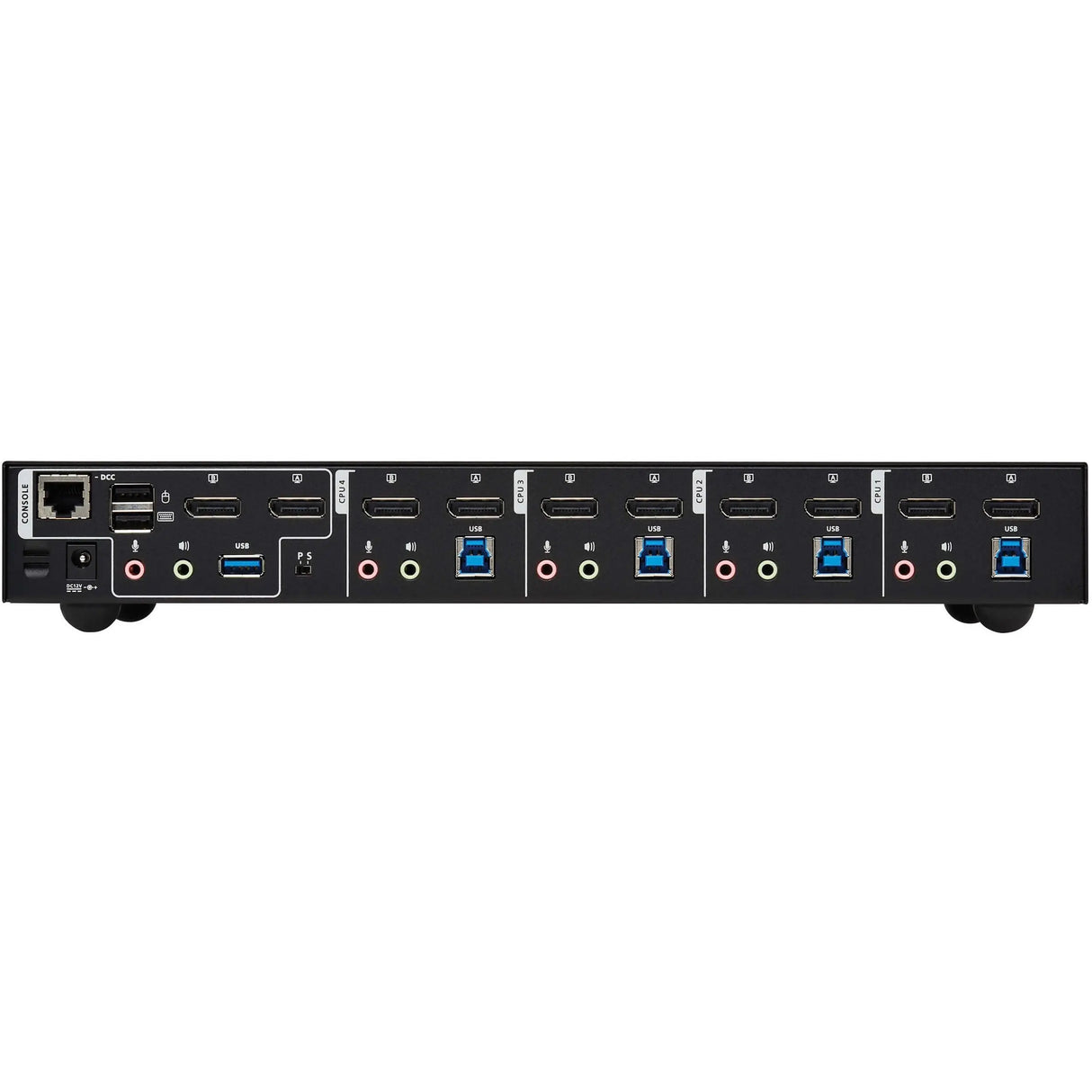 EATON Tripp Lite DisplayPort KVM Switch Dual-Display 4-Port 4K60Hz USB 3.2 Gen 1 - 4 Computer(s) - 1 Local User(s) - 4096 x 2160 - 50 Hz, 60 Hz - 1 x Network (RJ-45) - 8 x USB - Desktop, Rack-mountable - 10...  - B006-DP2UA4