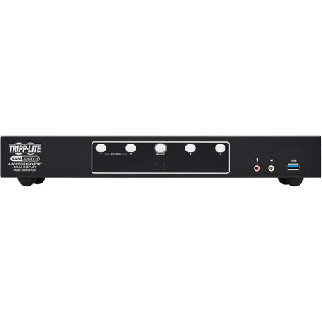 EATON Tripp Lite DisplayPort KVM Switch Dual-Display 4-Port 4K60Hz USB 3.2 Gen 1 - 4 Computer(s) - 1 Local User(s) - 4096 x 2160 - 50 Hz, 60 Hz - 1 x Network (RJ-45) - 8 x USB - Desktop, Rack-mountable - 10...  - B006-DP2UA4