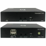 EATON Tripp Lite DisplayPort Over Cat6 Extender Kit KVM Support USB 4K PoC TAA - 2 Computer(s) - 1 Local User(s) - 2 Remote User(s) - 230 ft Range - 4K - 3840 x 2160 Maximum Video Resolution - 2 x Network (...  - B127A-1A1-BDBD