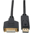 EATON Tripp Lite DisplayPort to DVI Adapter Converter Cable M/F 1080p Black 1ft - 1 ft DisplayPort/DVI-I Video Cable for Video Device, Notebook, Desktop Computer, Chromebook, Monitor, Projector - First End:...  - P134-001-GC