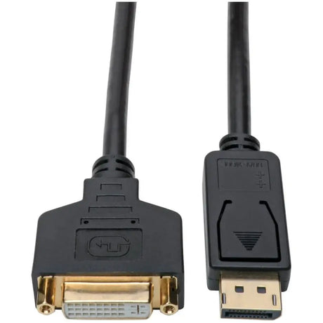 EATON Tripp Lite DisplayPort to DVI Adapter Converter Cable M/F 1080p Black 1ft - 1 ft DisplayPort/DVI-I Video Cable for Video Device, Notebook, Desktop Computer, Chromebook, Monitor, Projector - First End:...  - P134-001-GC