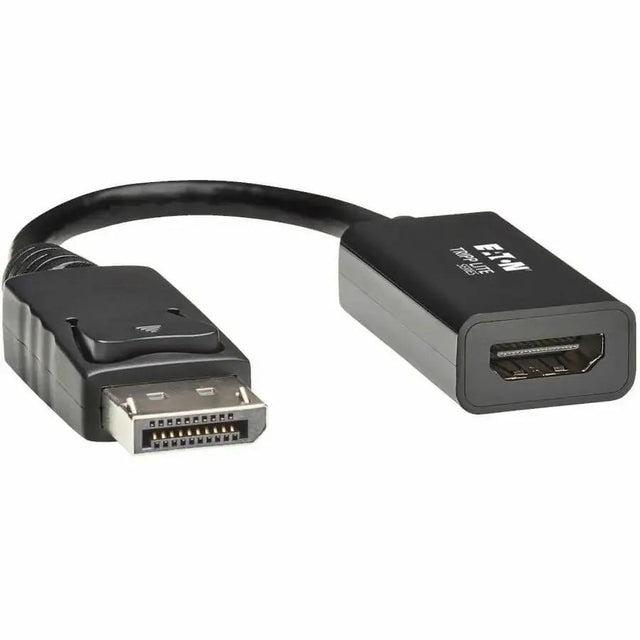 EATON Tripp Lite DisplayPort to HDMI 2.0 Adapter-M/F, Latching Connector, 4K@60 Hz, 6 in., Black, DP to HDMI - DisplayPort/HDMI for Projector, Monitor, Audio/Video Device, Notebook, HDTV - 2.25 GB/s - 6" -  - P136-06N-H2V2LB