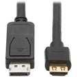 EATON Tripp Lite DisplayPort to HDMI Adapter Active DP 1.2a to HDMI 2.0 M/M 10ft - 10 ft DisplayPort/HDMI A/V Cable for Audio/Video Device, Monitor, Projector, HDTV, Chromebook, Tablet, Notebook, MacBook, P...  - P582-010-4K6AE