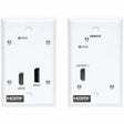 EATON Tripp Lite DisplayPort to HDMI Over Cat6 Extender Kit Wall Plate 4K60Hz PoC - 1 Input Device - 1 Output Device - 230 ft Range - 2 x Network (RJ-45) - 1 x HDMI In - 1 x HDMI Out - DisplayPort - 4K UHD ...  - B127A-1A1-FDFH