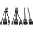 EATON Tripp Lite Dual DisplayPort KVM Cable Kit 4K USB 3.5 mm Audio 3xM/3xM 10ft - 9.84 ft KVM Cable for KVM Switch, Computer, Monitor - First End: 1 x Mini-phone Male Audio, First End: 1 x DisplayPort Male...  - P783-010-DP