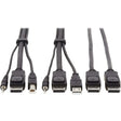 EATON Tripp Lite Dual DisplayPort KVM Cable Kit 4K USB 3.5 mm Audio 3xM/3xM 6ft - 5.91 ft KVM Cable for KVM Switch, Computer, Monitor - First End: 1 x Mini-phone Male Audio, First End: 1 x DisplayPort Male ...  - P783-006-DP