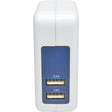 EATON Tripp Lite Dual Port Travel USB Wall Charger Direct Plug-In 5V / 3.4A /17W - 5 V DC Output Voltage - 2.40 A Output Current - U280-002-W12
