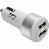 EATON Tripp Lite Dual USB Car Charger w/ Quick Charge 3.0 for Tablets Smartphones - 12 V DC Input Voltage - 5 V DC, 9 V DC, 12 V DC Output Voltage - 3 A Output Current - U280-C02-S-QC3