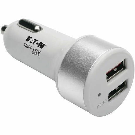 EATON Tripp Lite Dual USB Car Charger w/ Quick Charge 3.0 for Tablets Smartphones - 12 V DC Input Voltage - 5 V DC, 9 V DC, 12 V DC Output Voltage - 3 A Output Current - U280-C02-S-QC3