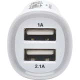 EATON Tripp Lite Dual USB Tablet Phone Car Charger High Power Adapter 5V / 3.1A 15.5W - 12 V DC Input Voltage - 5 V DC Output Voltage - 3.10 A Output Current - U280-002-C12