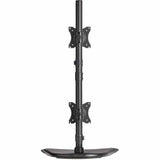 EATON Tripp Lite Dual Vertical Flat-Screen Desk Mount Monitor Stand Clamp Swivel Tilt 15" to 27" Flat Screen Displays - 20 lb Load Capacity - 23.6" Height x 17.7" Width x 10" Depth - Desktop - Metal - Black - DDR1527SDC