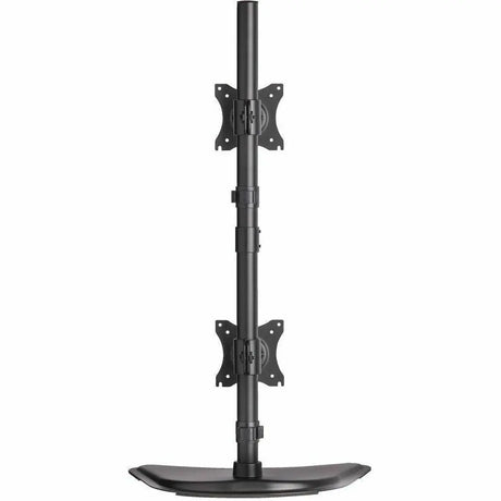 EATON Tripp Lite Dual Vertical Flat-Screen Desk Mount Monitor Stand Clamp Swivel Tilt 15" to 27" Flat Screen Displays - 20 lb Load Capacity - 23.6" Height x 17.7" Width x 10" Depth - Desktop - Metal - Black - DDR1527SDC