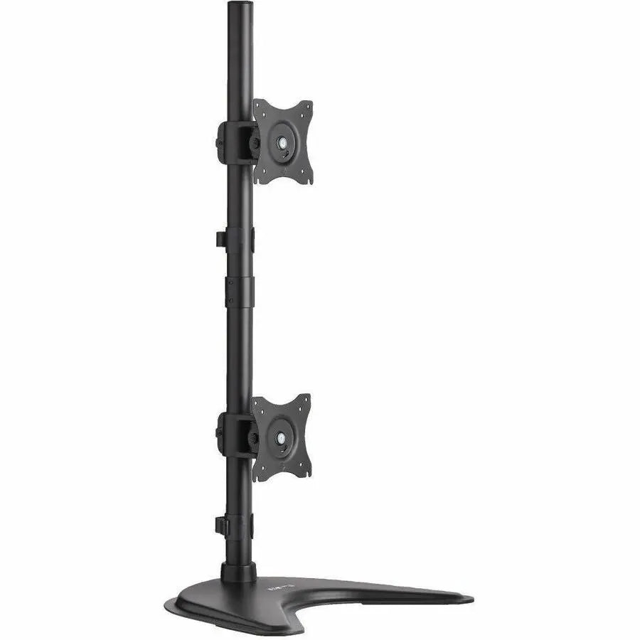 EATON Tripp Lite Dual Vertical Flat-Screen Desk Mount Monitor Stand Clamp Swivel Tilt 15" to 27" Flat Screen Displays - 20 lb Load Capacity - 23.6" Height x 17.7" Width x 10" Depth - Desktop - Metal - Black - DDR1527SDC