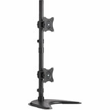EATON Tripp Lite Dual Vertical Flat-Screen Desk Mount Monitor Stand Clamp Swivel Tilt 15" to 27" Flat Screen Displays - 20 lb Load Capacity - 23.6" Height x 17.7" Width x 10" Depth - Desktop - Metal - Black - DDR1527SDC