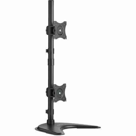 EATON Tripp Lite Dual Vertical Flat-Screen Desk Mount Monitor Stand Clamp Swivel Tilt 15" to 27" Flat Screen Displays - 20 lb Load Capacity - 23.6" Height x 17.7" Width x 10" Depth - Desktop - Metal - Black - DDR1527SDC