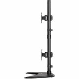 EATON Tripp Lite Dual Vertical Flat-Screen Desk Mount Monitor Stand Clamp Swivel Tilt 15" to 27" Flat Screen Displays - 20 lb Load Capacity - 23.6" Height x 17.7" Width x 10" Depth - Desktop - Metal - Black - DDR1527SDC