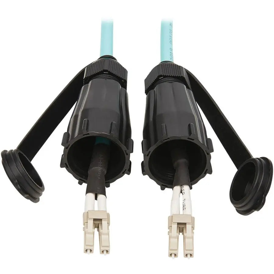 EATON Tripp Lite Duplex MMF Fiber Patch Cable Industrial 50/125 OM3 LC/LC Aqua 2M - 6.56 ft Fiber Optic Network Cable for Network Device, Patch Panel, Wallplate - First End: 2 x LC Male Network - Second End...  - N820-02M-IND