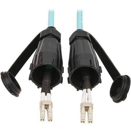 EATON Tripp Lite Duplex MMF Fiber Patch Cable Industrial 50/125 OM3 LC/LC Aqua 2M - 6.56 ft Fiber Optic Network Cable for Network Device, Patch Panel, Wallplate - First End: 2 x LC Male Network - Second End...  - N820-02M-IND