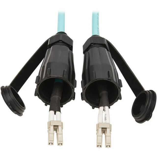 EATON Tripp Lite Duplex MMF Fiber Patch Cable Industrial 50/125 OM3 LC/LC Aqua 2M - 6.56 ft Fiber Optic Network Cable for Network Device, Patch Panel, Wallplate - First End: 2 x LC Male Network - Second End...  - N820-02M-IND